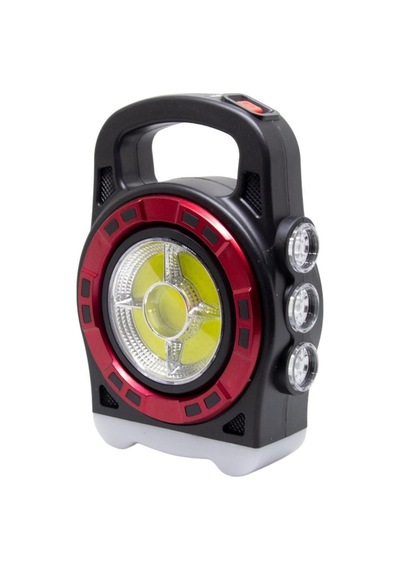 Gold Silver Gs 480 20w Güneş Enerjili Çok Fonksiyonlu Fener Siyah - Kırmızı