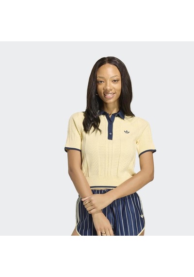 Adidas Cable Knit Cali Kadın Sarı Polo Tişört Kt1862