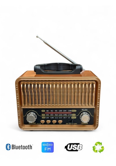 Rt-751 Nostalji Ahşap Görünüm Radyo, Trend Tasarım Nostalji Radyo