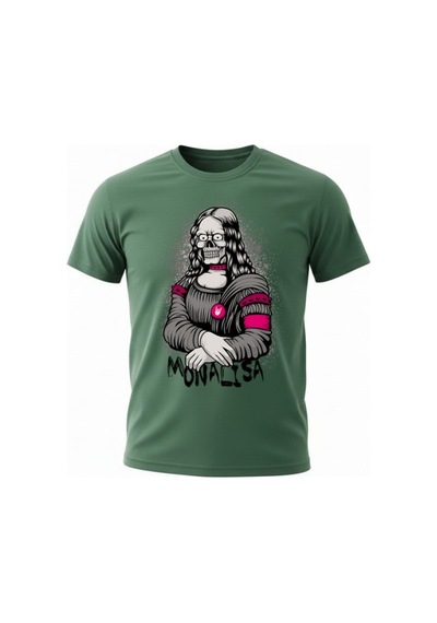 Urbantrendstore Monalisa Baskılı Günlük Oversize Pamuklu Bisikilet Ve Yuvarlak Yaka Tişört Tshirt Çağla Yeşili Urbantrendstore Monalisa Baskılı Günlük Oversize Pamuklu Bisikilet Ve Yuvarlak Yaka Tişört Tshirt Çağla Yeşili