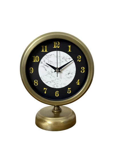 Antique Aura 25 X 20 Cm Eskitme Metal Masa Saati Çok Renkli