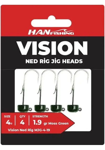 Vision Ned Rig Moss Green Jighead-1 Gr - No: 4