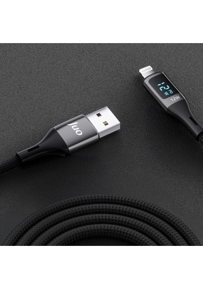 Led Ekranlı Usb-a To Apple iPad Uyumlu Örgülü Hızlı Şarj Ve Kablosu 2 Metre Diğer