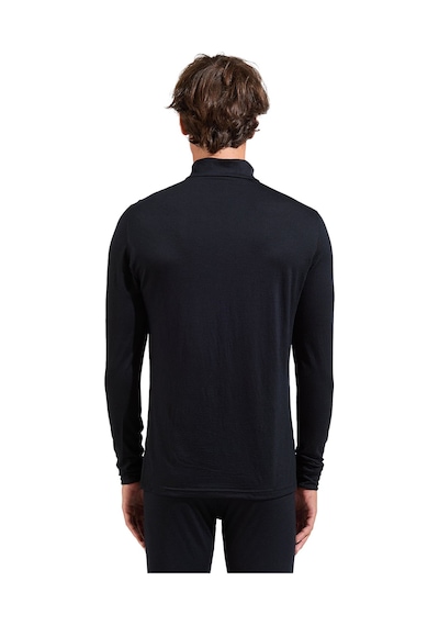 Odlo Odlo Merino 200 Bl Top Turtle Neck L/s Half Zip Erkek Siyah Içlik Üst 6000 Siyah