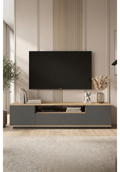 Yurudesign Future Tv Ünitesi Fr7-Aa Çam-Antrasit