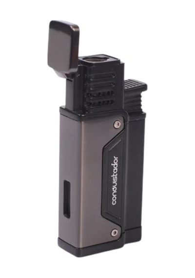 Conquistador 1li Torch Gri Gunmetal Metal Puro Çakmağı 8012ct
