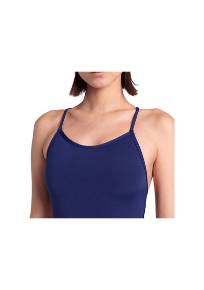 Arena Swimsuit Lace Back Solid Kadın Lacivert Yüzücü Mayo 004651701 Mavi