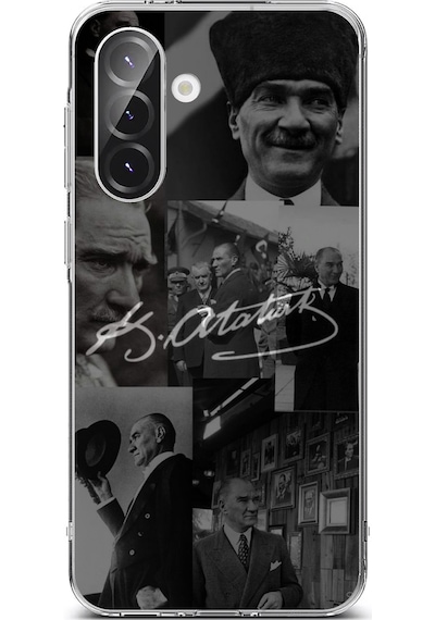 Samsung Galaxy A36 Uyumlu Kemal Atatürk İmza Baskılı Silikon Kılıf Renkli