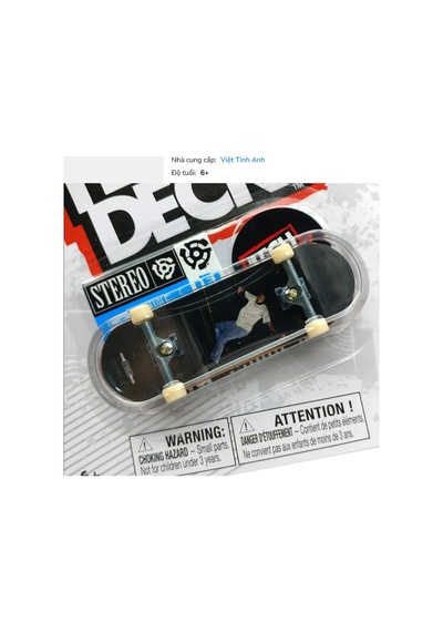 Tech Deck Stereo Siyah Zemin Kaykaycı Fotoğraf Grafik Parmak Kaykay