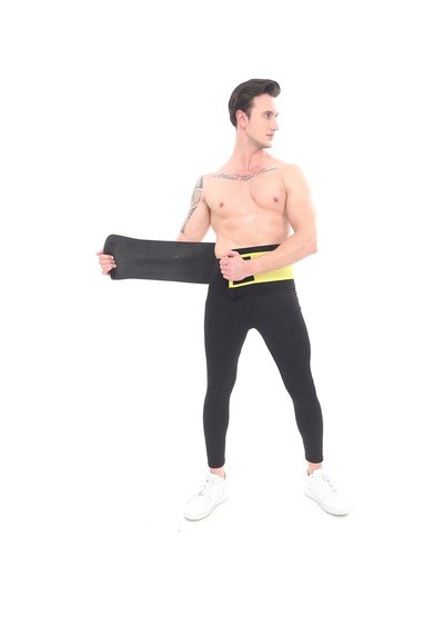 Sh Mağazacılık Unisex Termal Terleten  Sarı  Bel Korse Kemer Sarı