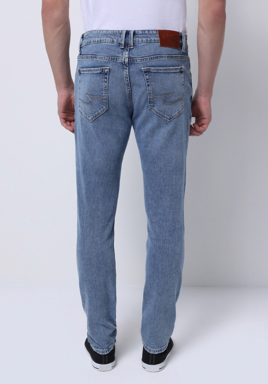 Colin's Colins Slim Fit Fermuarlı Erkek Mid İndigo Denim Jean Pantolon Cl1074724 Q1.v1 Dn44232 Denim