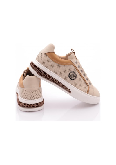 Dgn 6235 Erkek Bağcikli Sneakers Ayakkabi Bej