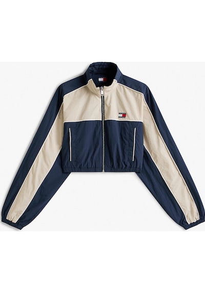 Tommy Hilfiger Tjw Naylon Şerit Detaylı Kadın Mavi Yağmurluk Dw0dw22055c1g Mavi