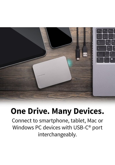 Canvio Flex 2.5 1tb Usb 3.2 Gen-1 + Type-c + Type-a Hdtx210escaa Taşınabilir Harici Sabit Disk