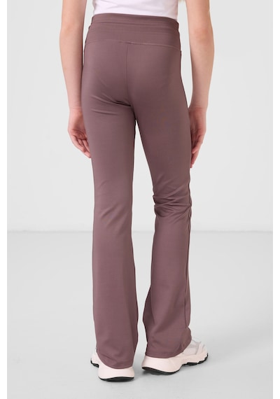 Tommylife Gül Kurusu Esnek Standart Fit Basic Performans İspanyol Paça Kız Çocuk Tayt - 75193 Gül Kurusu