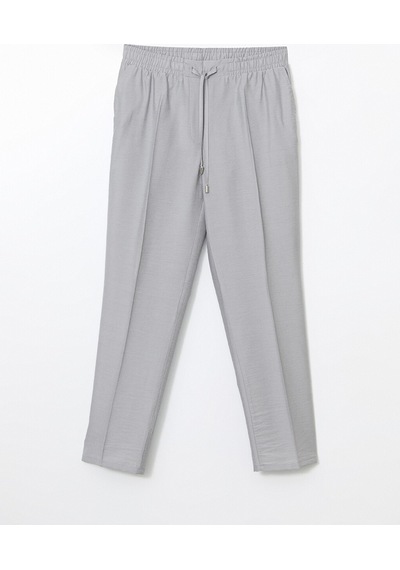 Lcw Modest Gri Beli Lastikli Havuç Kesim Kadın Pantolon Lcw Modest Gri Beli Lastikli Havuç Kesim Kadın Pantolon