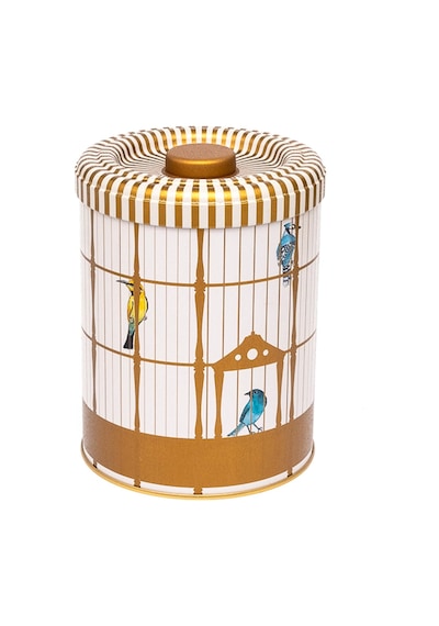 Bird Cage Desenli Yuvarlak Metal Sarımsaklık, 14 X 18 Cm, 2.5 Lt