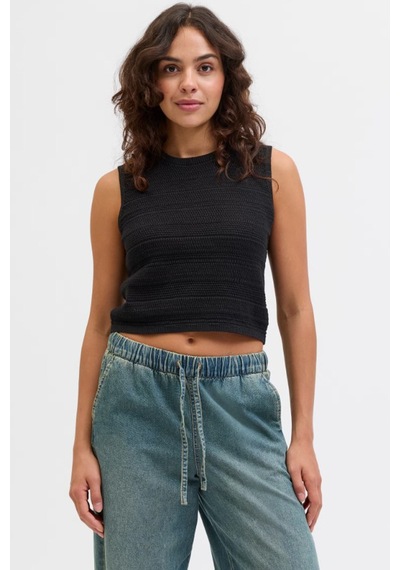 Jack & Jones Jxzusannah Kadın Top Knit SIYAH
