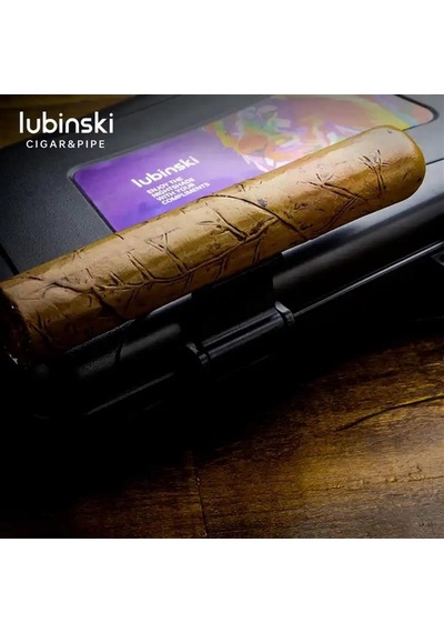 Lubinski Seyahat Puro Kutusu Humidor Kırılmaz Plastik Siyah Lion Logo 5's
