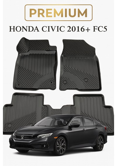 Honda Civic 2016+ Fc5 Uyumlu 3d Oto Paspas Premium