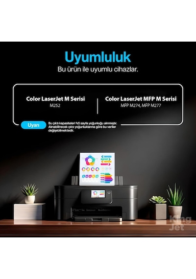 Hp Uyumlu Cf400a Standart Kapasiteli 4 Renk Takım Muadil Toner Çipli M252n İle Uyumlu