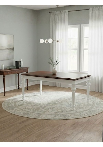 Ariston Ahşap Açılır Mutfak Masası 120cm Ceviz - Beyaz