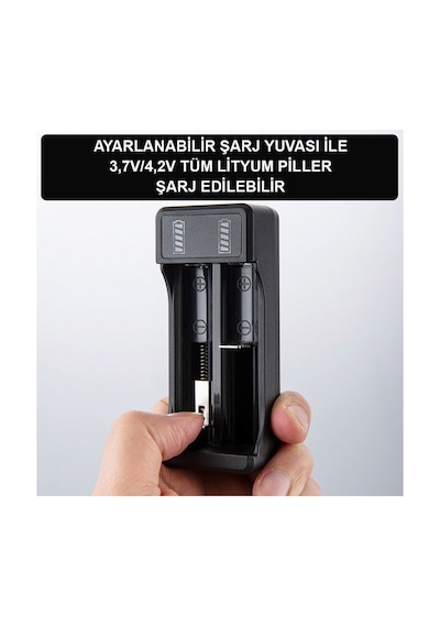 Greentech Pil Şarj Aleti (İki Yuvalı) - Lityum Pil Şarj Cihazı / GT-BC02