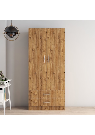 tanmob 2 Kapılı Iki Çekmeceli Geniş Gardrop Çam - Grd0402 tanmob 2 Kapılı Iki Çekmeceli Geniş Gardrop Çam - Grd0402