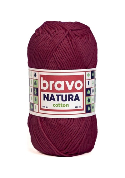 Natura %100 Koton İplik 100 Gram 200 Metre Renk Kodu:502 Bordo