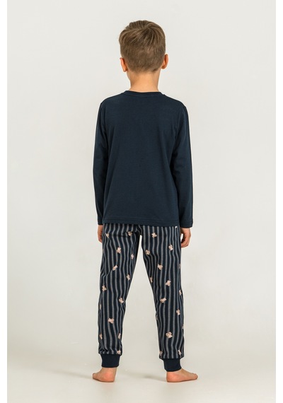 Rolypoly 3870 %100 Pamuk Uzun Kol Erkek Çocuk Pijama Takımı Navy Lacivert Rolypoly 3870 %100 Pamuk Uzun Kol Erkek Çocuk Pijama Takımı Navy Lacivert
