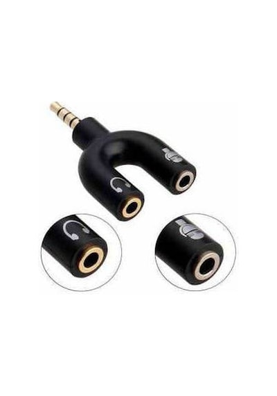3.5Mm Aux Telefon Laptop Kulaklık ve Mikrofon Ayırıcı Y Çoklayıcı