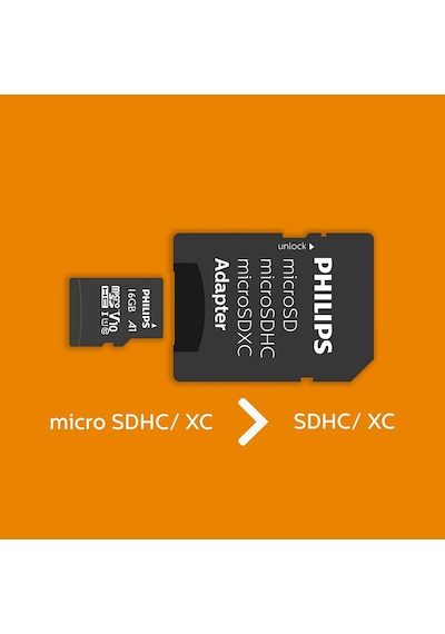 Phılıps Microsd 16gb Fm16mp45b/00 Class10 Hafıza Kartı