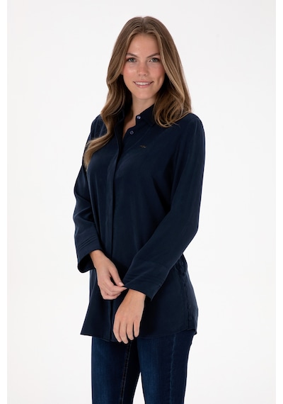 U.s. Polo Assn. Kadın Lacivert Gömlek Desenli 50299622-vr033 Lacivert