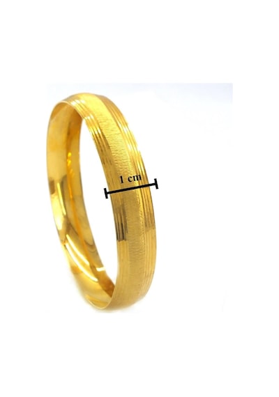 Altın Kaplama Dikey Çizgili 1 Cm Bilezik Blz-3067 Altın