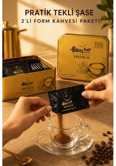 Slimself Premium Form Kahvesi 2 Li Avantajlı Paket Toplam 60 Tekli Şase