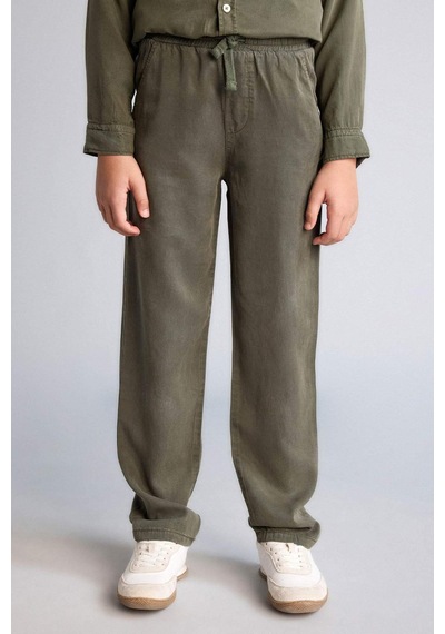Defacto Düz Paça Tencel Pantolon Erkek Çocuk G5009a826spkh438 Haki-kh438