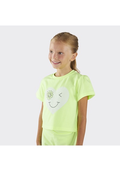 Panço Kız Çocuk Baskı Detaylı T-shirt 2411gk05004-4454 001