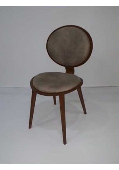 Sandalye Papel Model Kayın Torna RETRO Ayak soho Kumaş Oval Sırt Yuvarlak oturum 1adet El Yapım