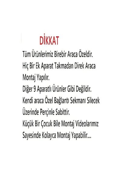 Dacia Sandero 2011 Model Muz Silecek Takımı Araca Özel Aparat