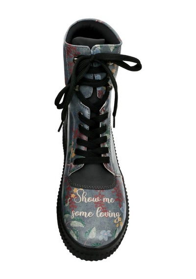 Kadın Vegan Deri Siyah Uzun Bot - Show Me Some Loving Tasarım Multicolor