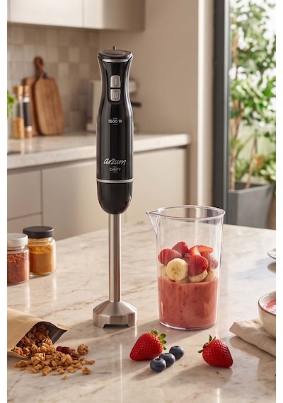 Arzum AR1139 Chefy El Blender  1500W 2 Kademeli Karıştırma Kabı