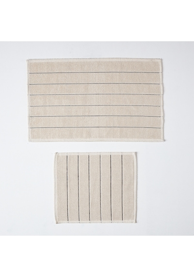 Doquhome Arte Banyo Paspası Krem&antrasit 60x100cm Krem