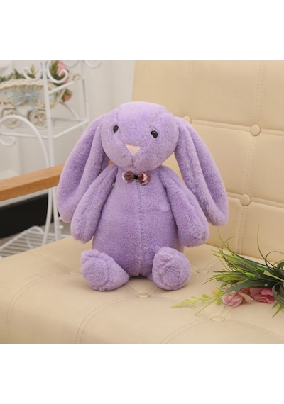 Led Işıklı. Uyku Arkadaşı Uzun Kulak Bunny Peluş Tavşan 65Cm Lila