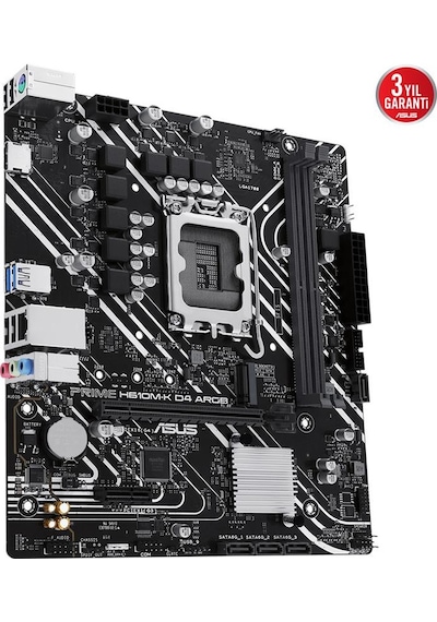 Asus Prıme H610m-k D4 Argb Ddr4 3200mhz 1xhdmı 1xm.2 Usb 3.2 Matx 1700p 12. / 13. Ve 14. Nesil İşle