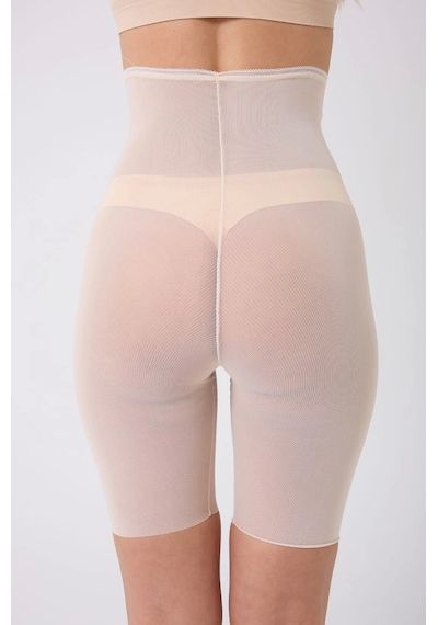 Freshness 0007 Lazer Kesim Tül Yüksek Bel Şort Korse Ten