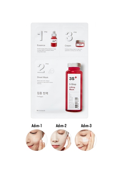 Missha 3 step Lifting Mask Kolajen İçeren 3 Aşamalı Maske 15 G