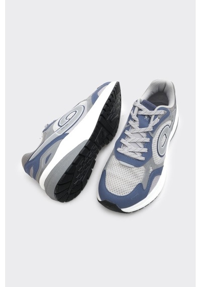 Derinet Humtto Bağcıklı Erkek Sneaker Gri Mavi Gri Mavi