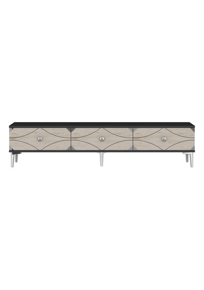 Tsa1832ag Slim Tv Stand, Tv Sehpası Antrasit-gold 180cm