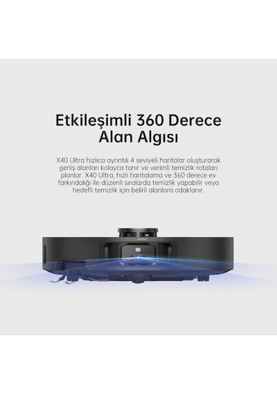 Dreame X40 Ultra Robot Süpürge Siyah