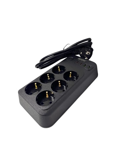 Showmax Sh-4630 2mt 2xusb-2xtype-c 4lü Termal Akım Korumalı Priz 10a 2500w 2 M